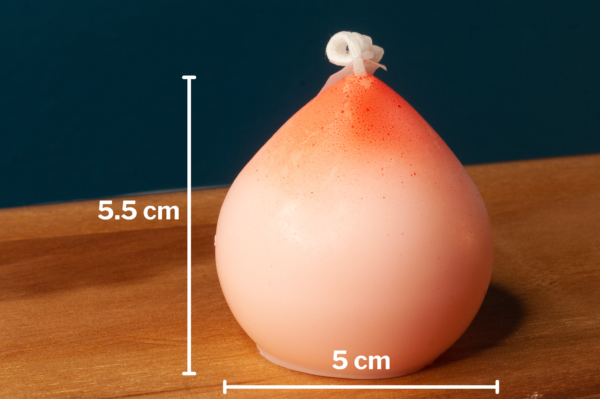 Novelty Peach shaped candle measured 5.5x5cm