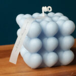 Blue Heart Scented Bubble Candle
