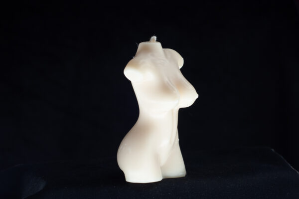 Novelty figure naked Female candle breast side