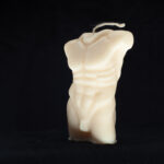 Novelty figure male candle front torso