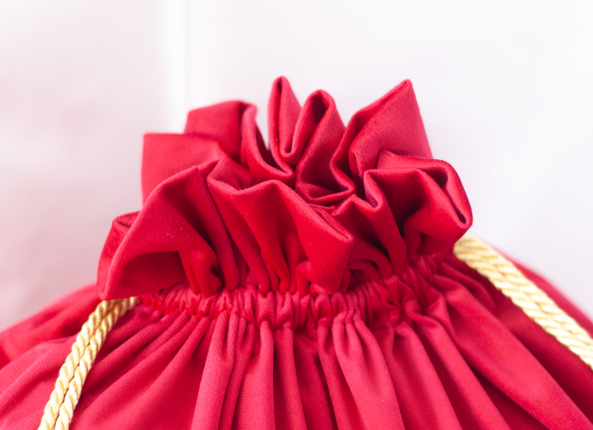 Red Santa Sack Velvet fabric