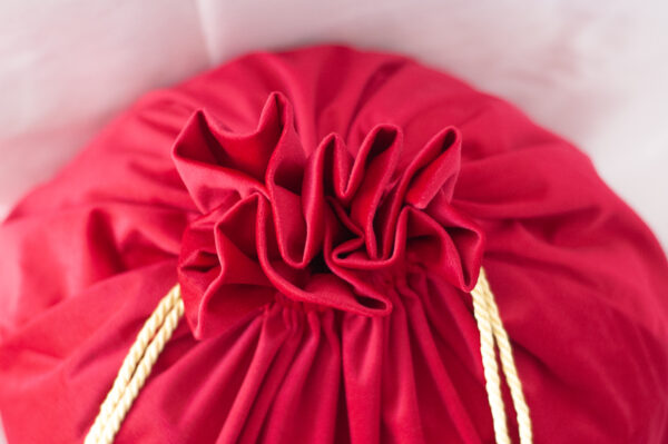 Red Santa Sack Velvet fabric