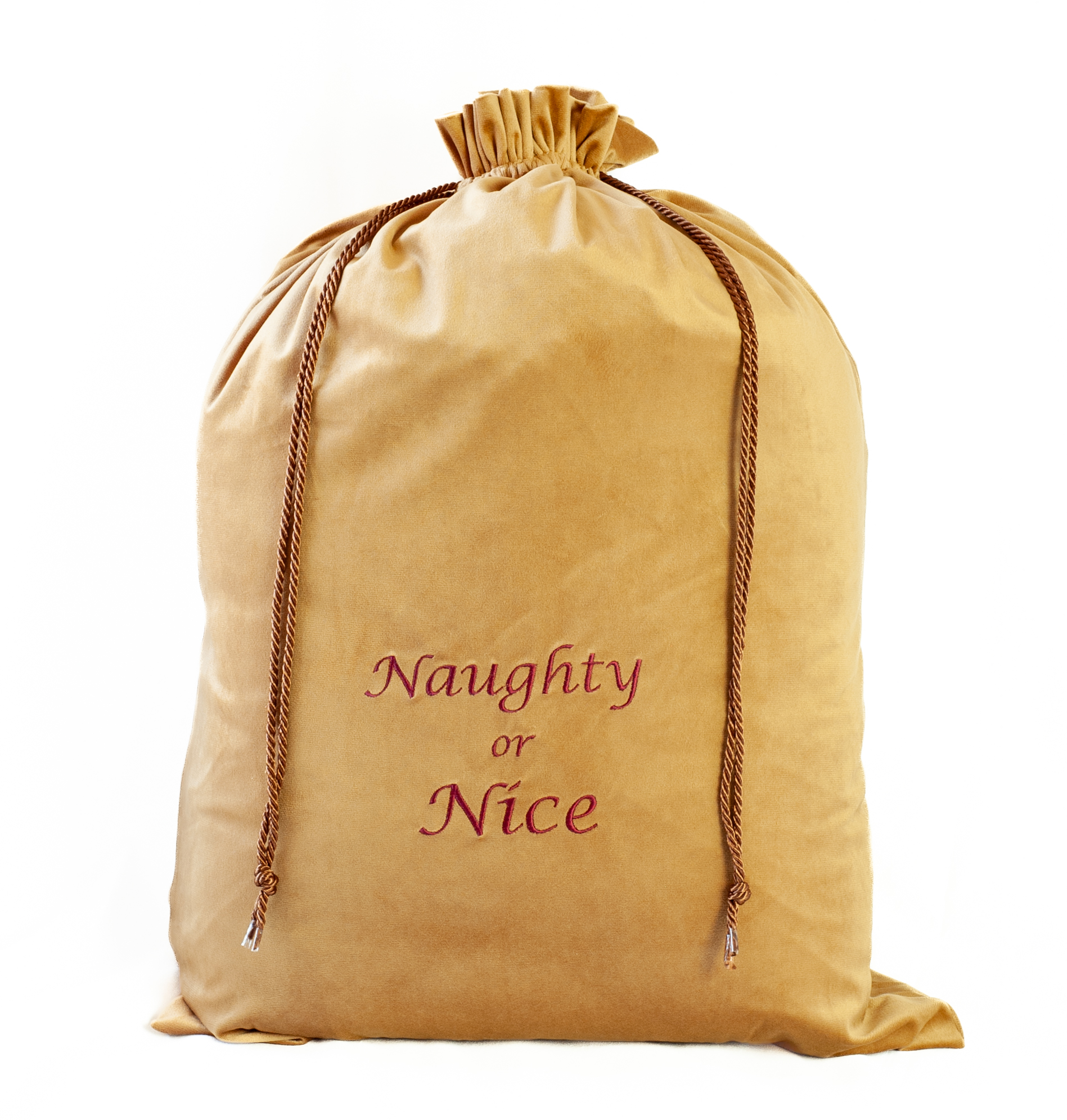 Golden Velvet Santa Sack