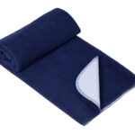 Navy Blue Waterproof sex blanket folded