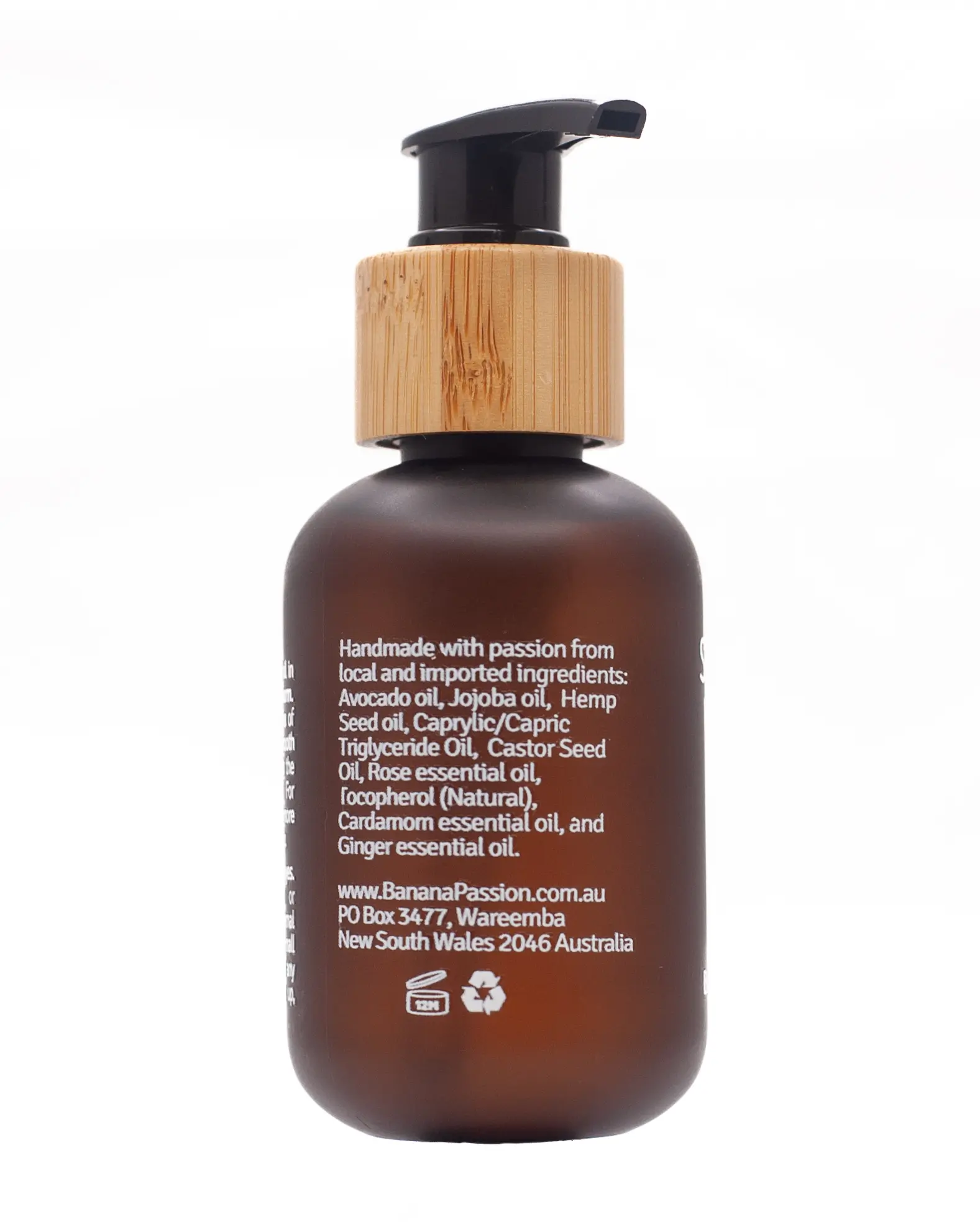 Spicy Rose Massage oil from Banana passion's ingredients