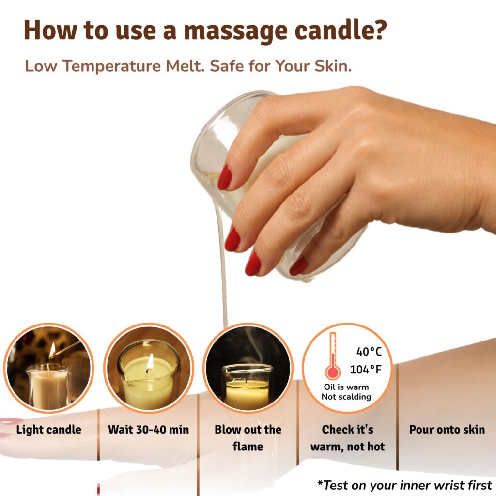 How to use a massage candle, a step by step guide